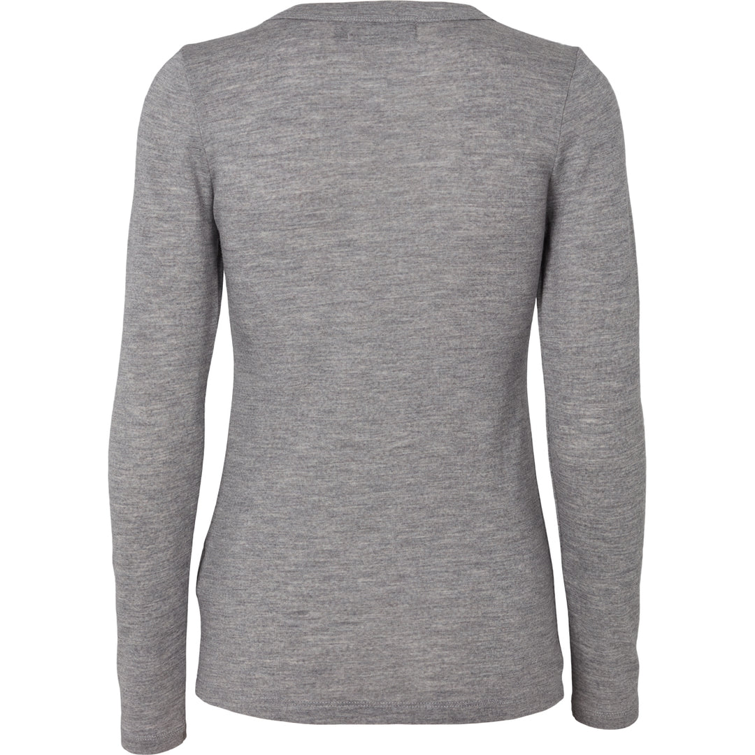 Conservandum WOOL langærmet T-shirt i merinould Langærmet bluse Pale grey melange 791080900