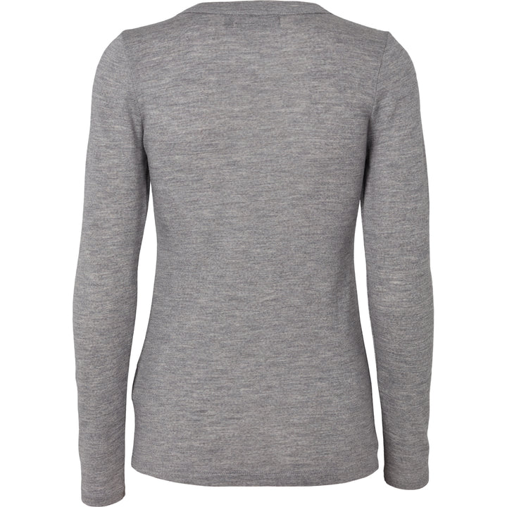 Conservandum WOOL langærmet T-shirt i merinould Langærmet bluse Pale grey melange 791080900