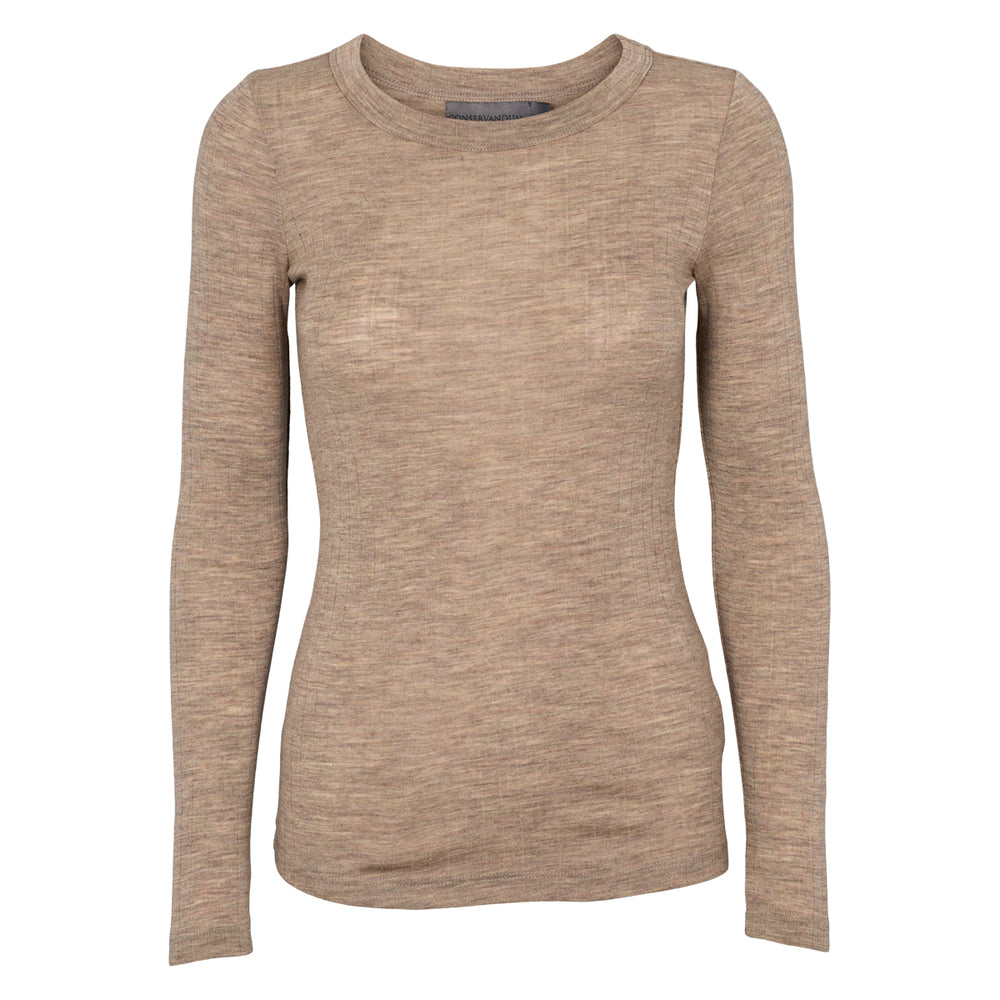 Conservandum WOOL langærmet bluse Langærmet bluse Balsam melange 821000011