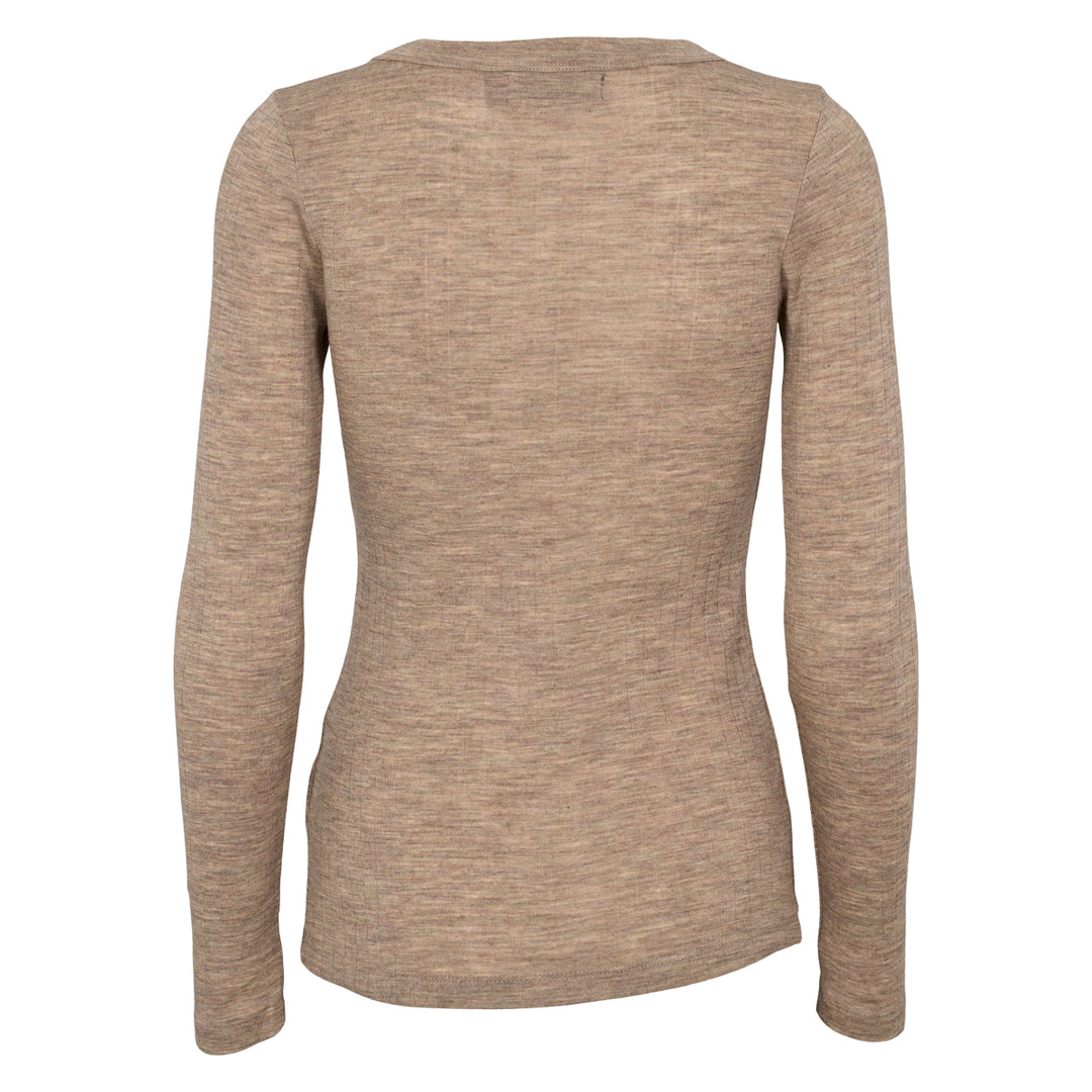 Conservandum WOOL langærmet bluse Langærmet bluse Balsam melange 821000011