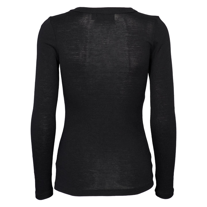 Conservandum WOOL langærmet bluse Langærmet bluse Black 019400706