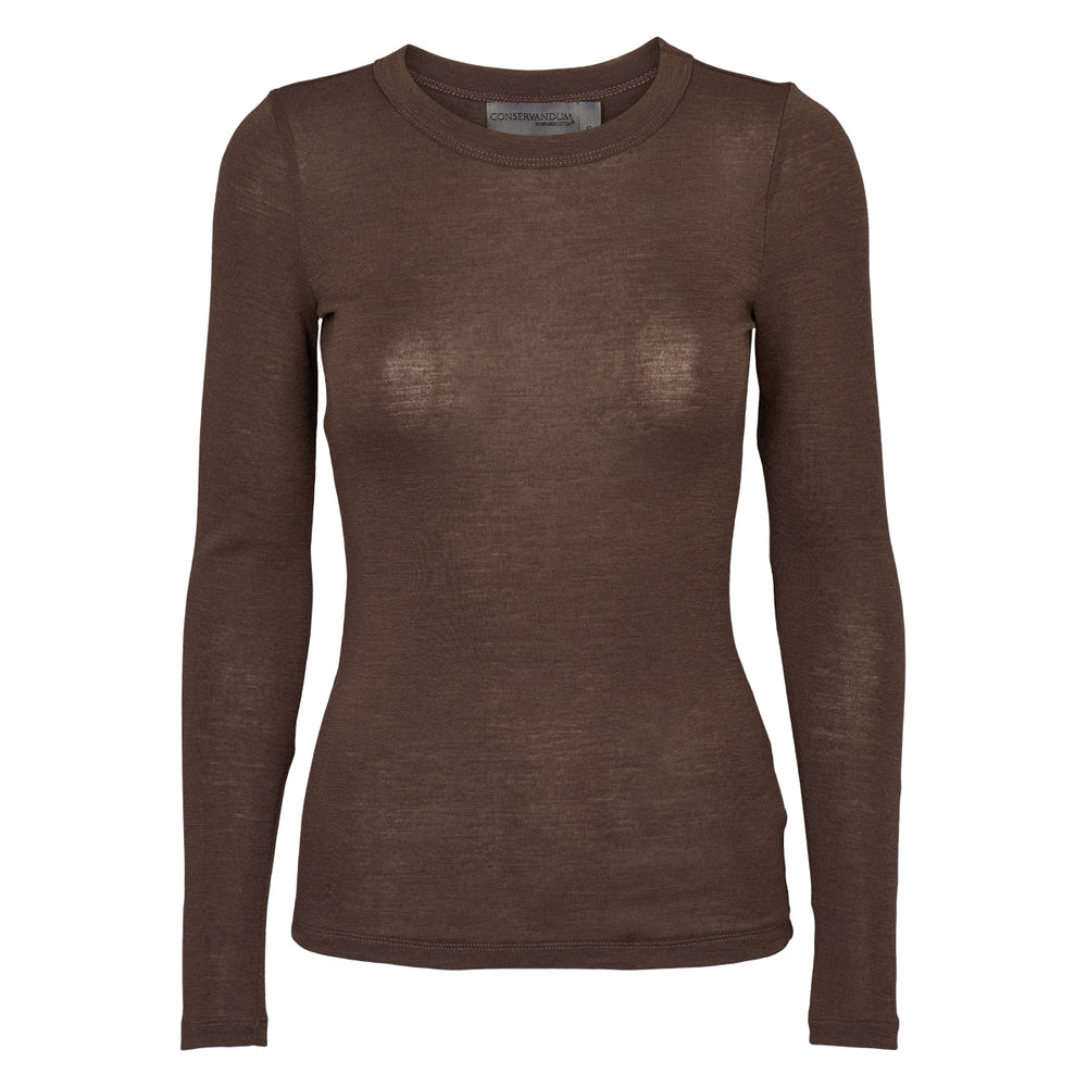 Conservandum WOOL langærmet bluse Langærmet bluse Brown 422017200
