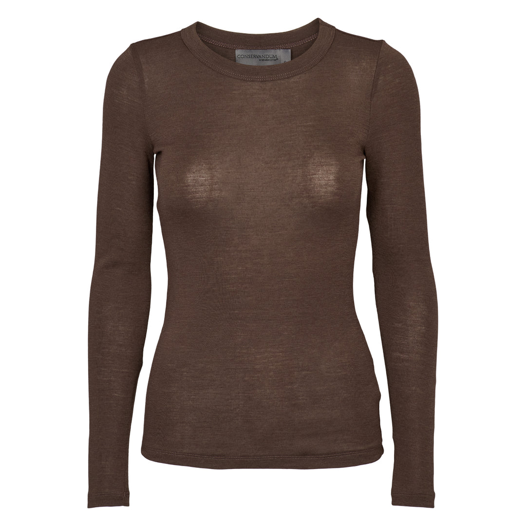 Conservandum WOOL langærmet bluse Langærmet bluse Brown 422017200