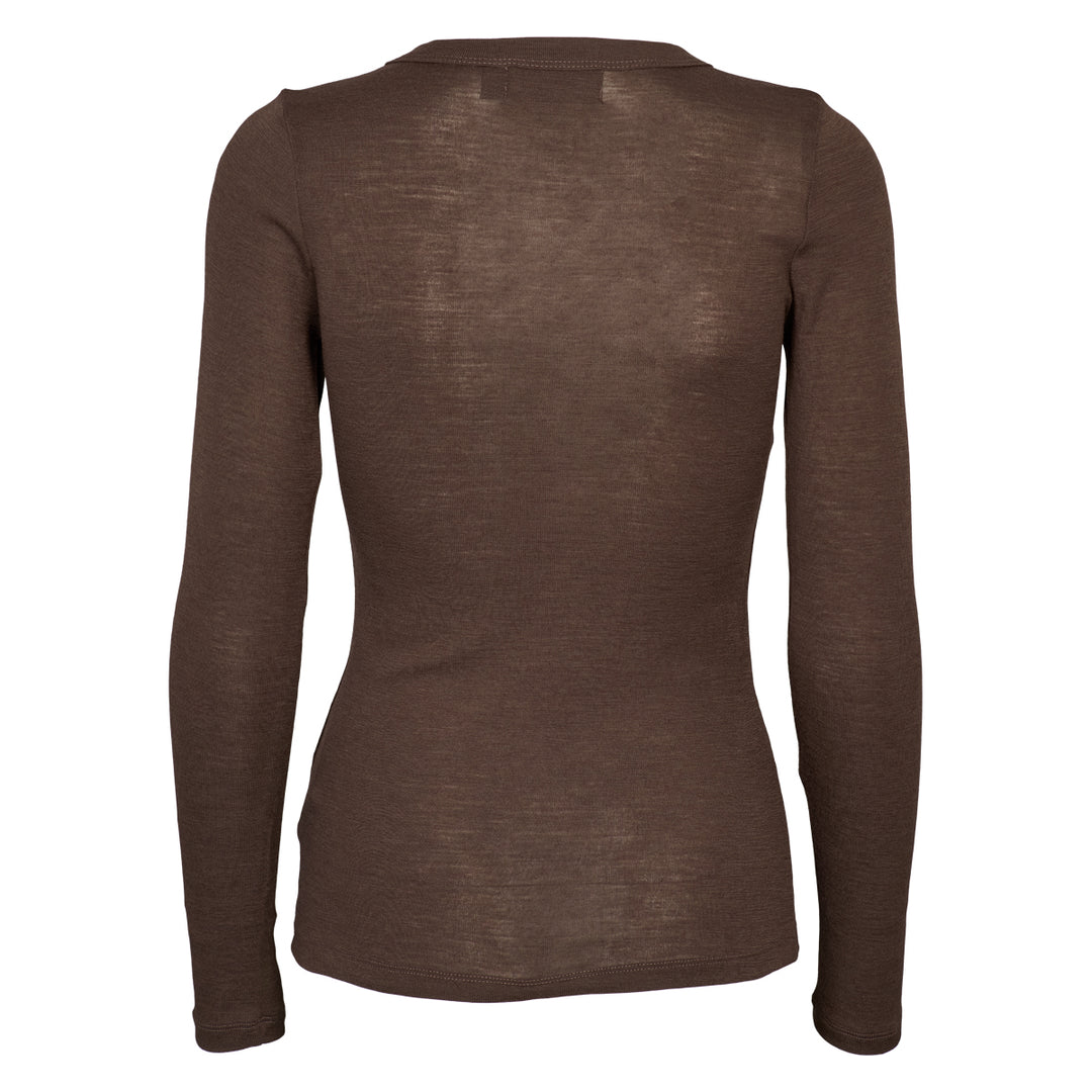 Conservandum WOOL langærmet bluse Langærmet bluse Brown 422017200