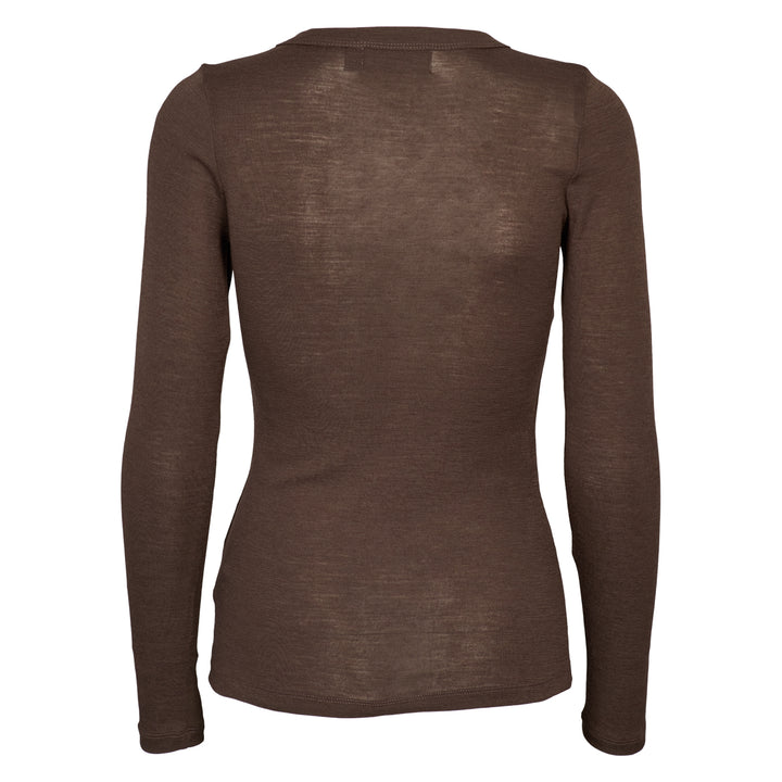 Conservandum WOOL langærmet bluse Langærmet bluse Brown 422017200