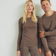 Conservandum WOOL langærmet bluse Langærmet bluse Walnut melange 821000012
