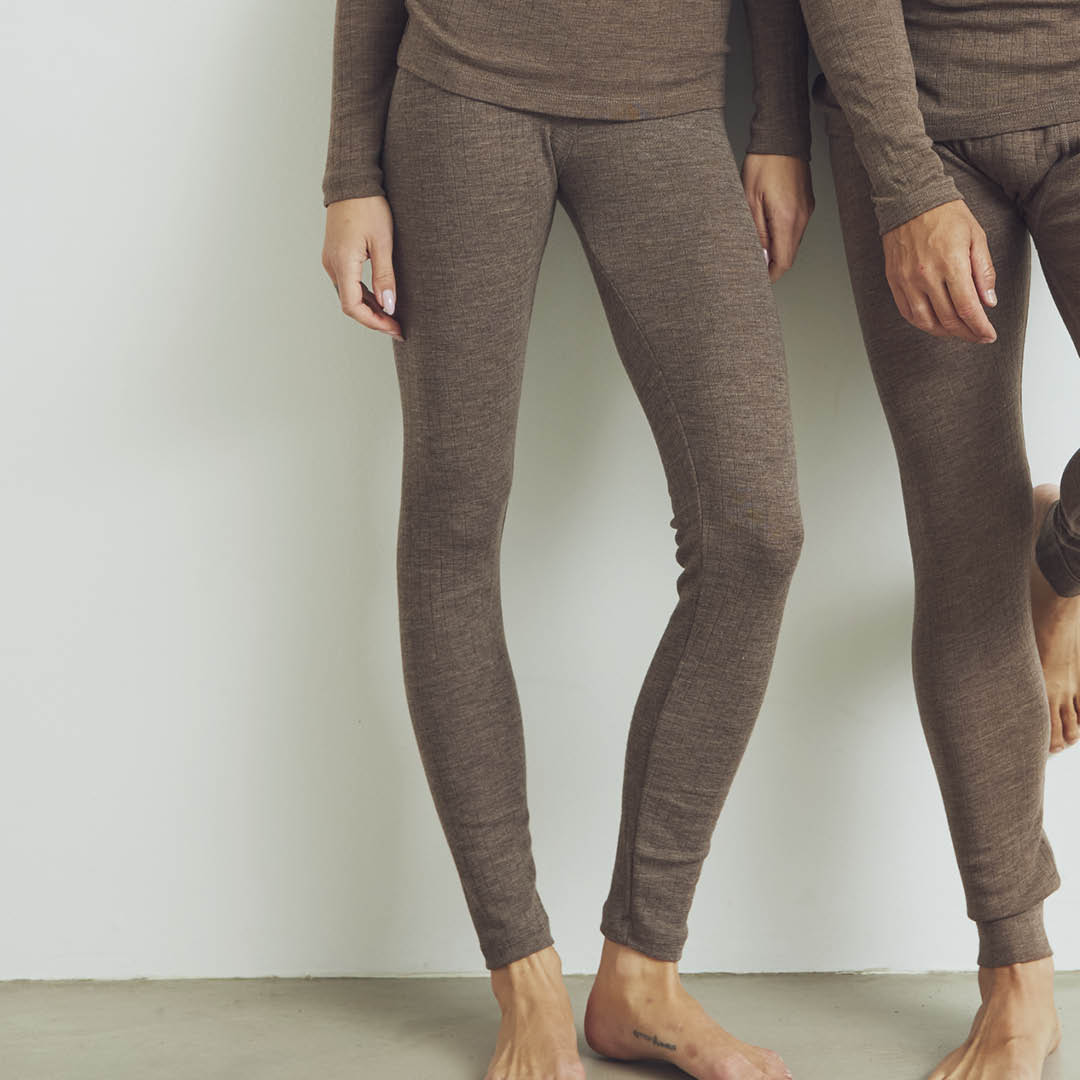 Conservandum WOOL leggings Leggings Walnut melange 821000012