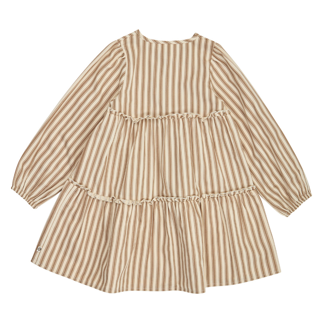 müsli WOVEN stribet kjole Kjoler Oak/ Walnut 690000338