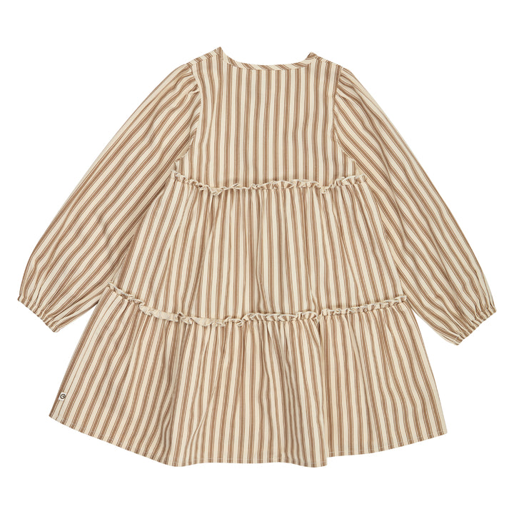 müsli WOVEN stribet kjole Kjoler Oak/ Walnut 690000338