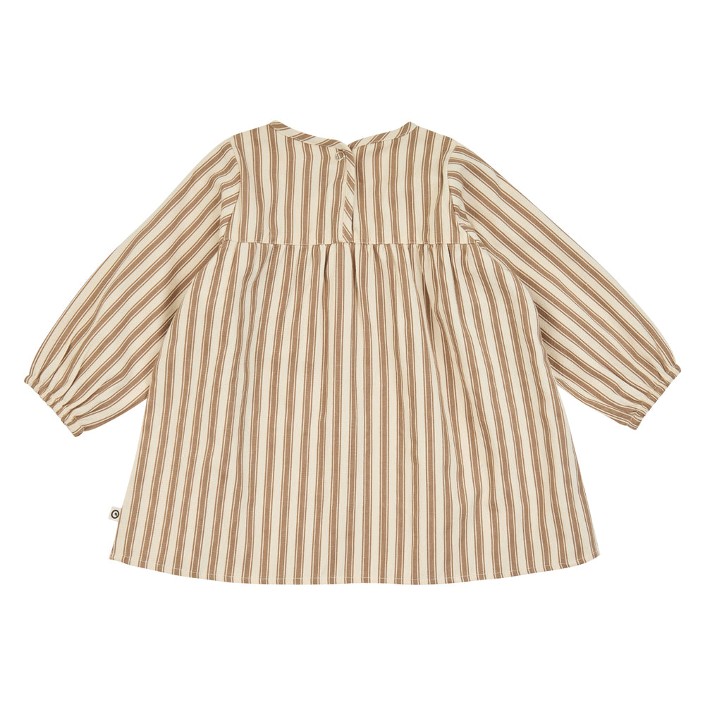 müsli WOVEN stribet kjole Kjoler Oak/ Walnut 690000338