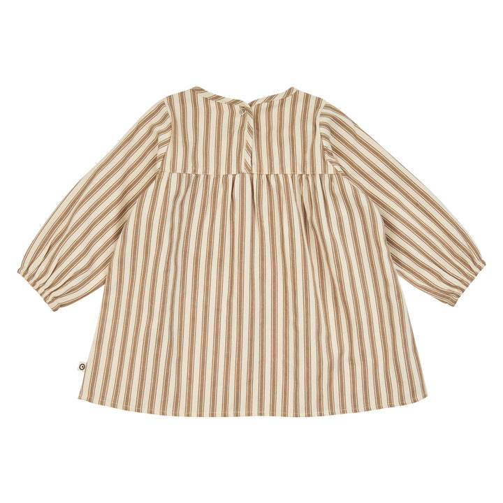 müsli WOVEN stribet kjole Kjoler Oak/ Walnut 690000338
