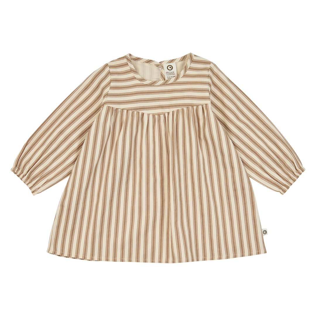 müsli WOVEN stribet kjole Kjoler Oak/ Walnut 690000338