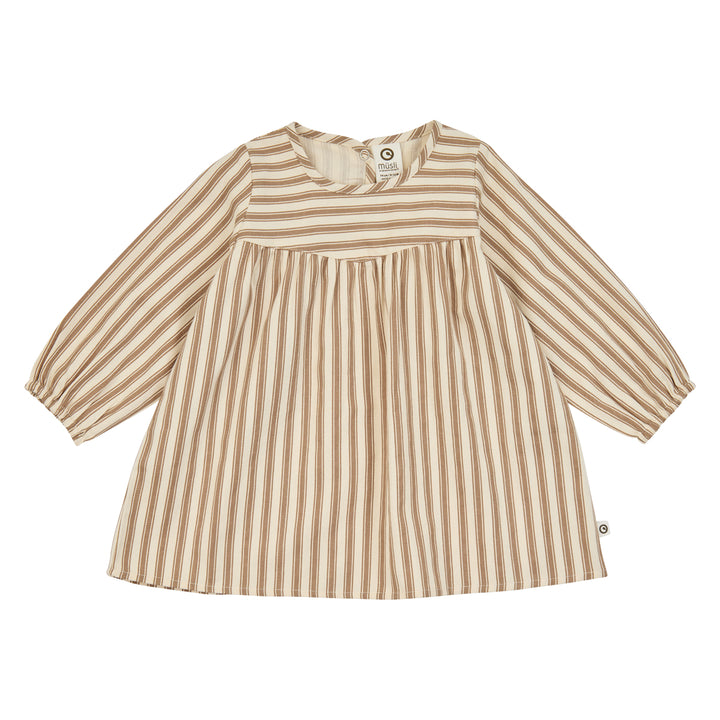 müsli WOVEN stribet kjole Kjoler Oak/ Walnut 690000338