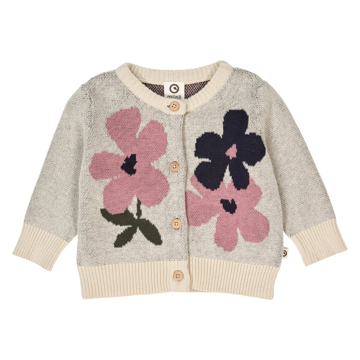 müsli ZINNA blomster strik cardigan Langærmet bluse Oak 013040001