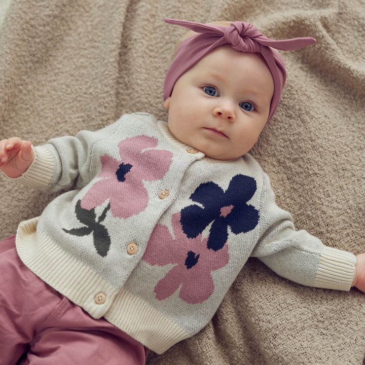 müsli ZINNA blomster strik cardigan Langærmet bluse Oak 013040001