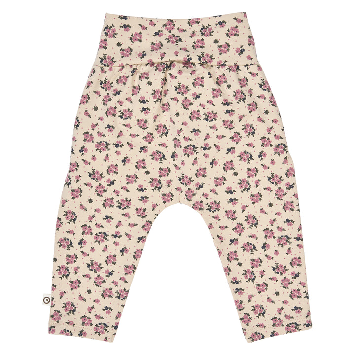 müsli ZINNA blomsterprintede bukser med sløjfe Bukser Oak/ Nostalgia rose/ Deep green 690000261
