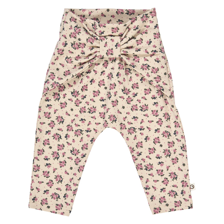 müsli ZINNA blomsterprintede bukser med sløjfe Bukser Oak/ Nostalgia rose/ Deep green 690000261