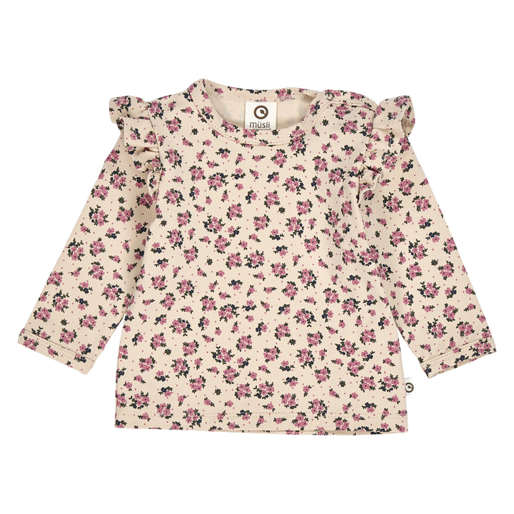müsli ZINNA blomsterprintet flæse bluse Langærmet bluse Oak/ Nostalgia rose/ Deep green 690000261
