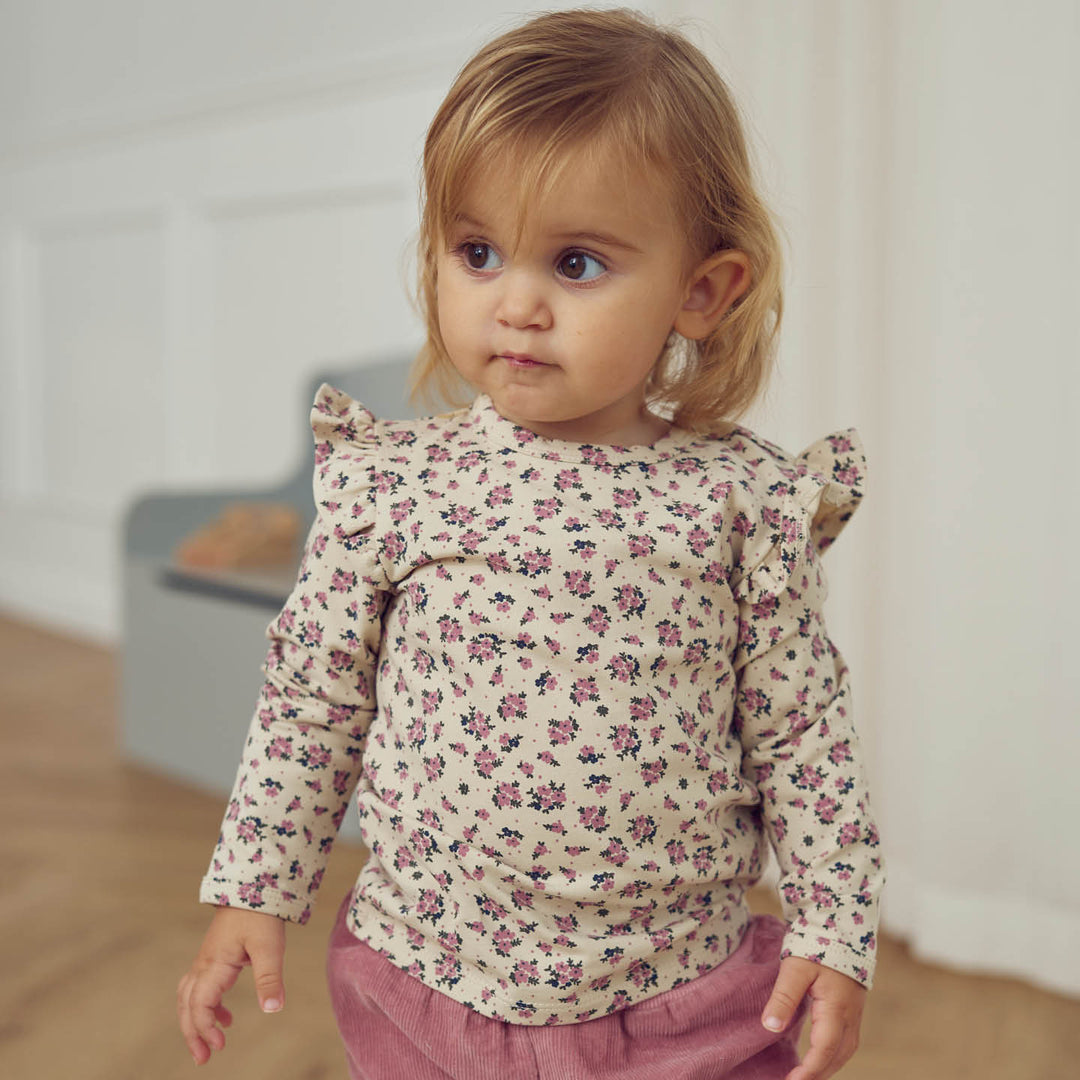 müsli ZINNA blomsterprintet flæse bluse Langærmet bluse Oak/ Nostalgia rose/ Deep green 690000261