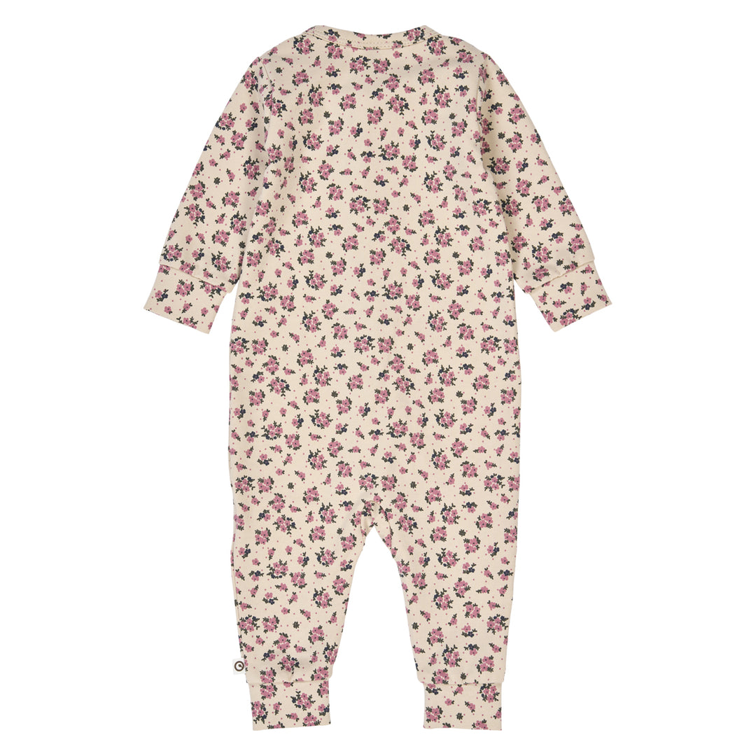 müsli ZINNA blomsterprintet heldragt med lynlås Bodystockings Oak/ Nostalgia rose/ Deep green 690000261