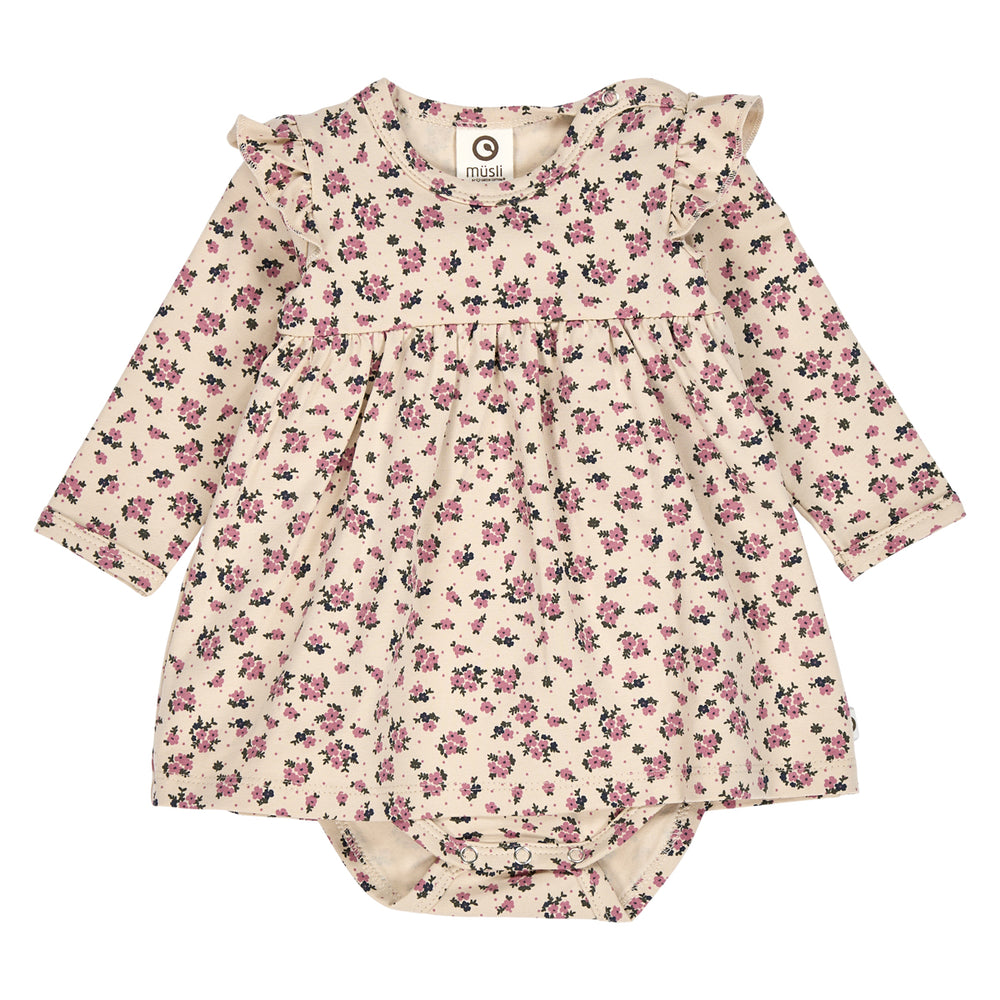müsli ZINNA blomsterprintet kjolebody Kjoler Oak/ Nostalgia rose/ Deep green 690000261