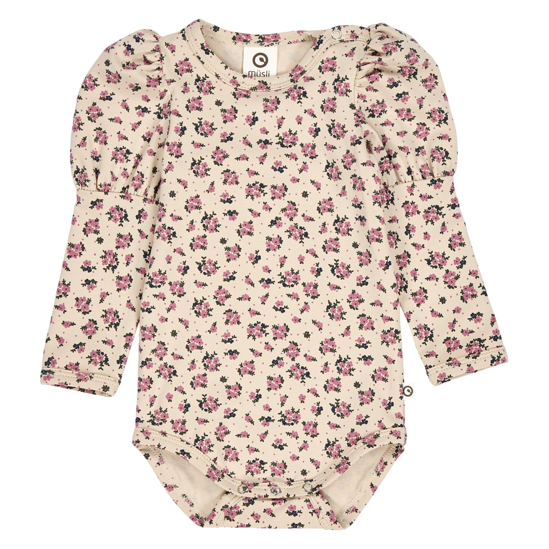 müsli ZINNA blomsterprintet pufærme body Bodystockings Oak/ Nostalgia rose/ Deep green 690000261